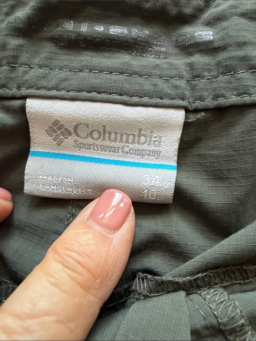 Men's COLUMBIA Olive Green Cargo Shorts size34 - Picture 4 of 8